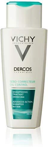 Vichy Dercos Oil Control Treatment Šampūnas šampūnas riebiems plaukams, 200 ml