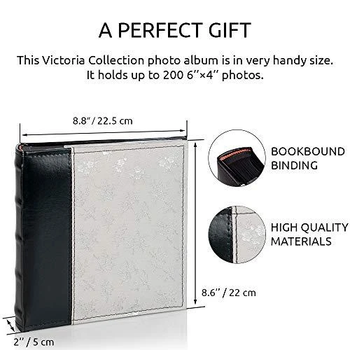Victoria Collection Albumas B 10x15/200MS Flower-5 BP, sidabrinis