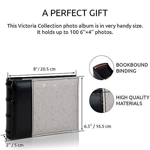 Victoria Collection Albumas B 10x15/100M Flower-5 BP, sidabrinis