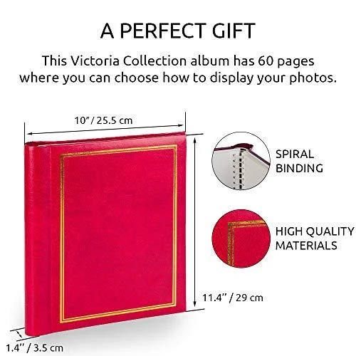 Victoria Collection Albumas SA60S Magnetic 60pgs Classic, raudonas