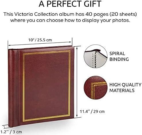 Victoria Collection Albumas SA40S Magnetic 40pgs Classic, ruda