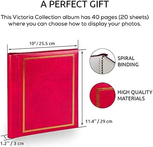 Victoria Collection Albumas SA40S Magnetic 40psl Classic, raudonas
