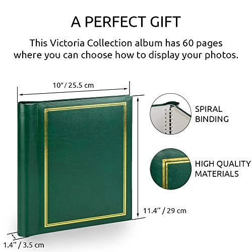 Nuotraukų rėmelis Victoria Collection Sourcing Albumas SA60S Magnetic 60pgs Classic, žalias