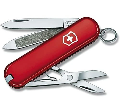 Victorinox Classic raudonas daugiafunkcis peiliukas