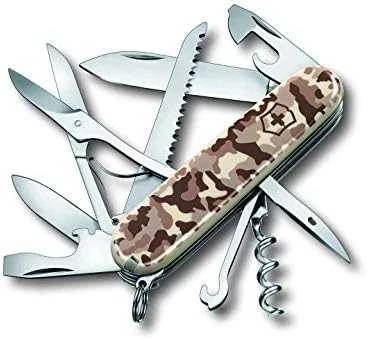 Victorinox Huntsman peilis su išskleistais įrankiais
