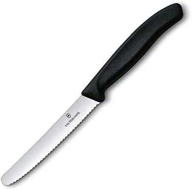 Stalo Peilių Rinkinys - Victorinox 7833 Dantyta Kraštas 6 Vnt 11cm Juodas