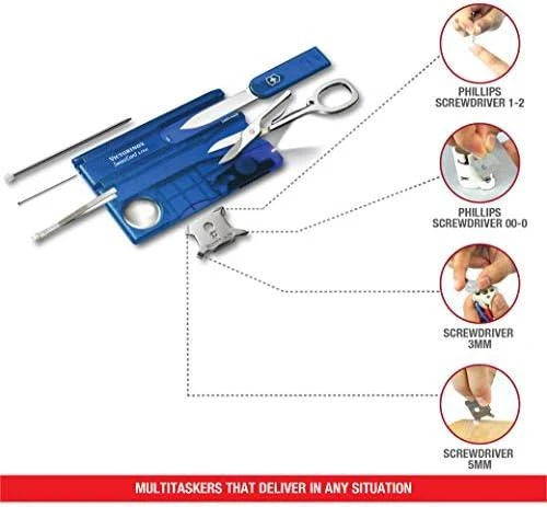 Victorinox SWISSCARD LITE mėlynas skaidrus