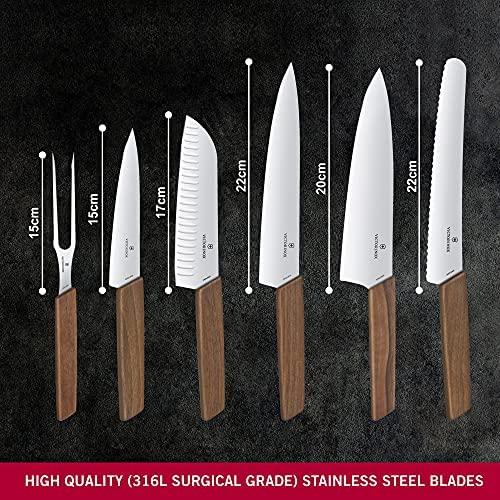 Victorinox Swiss Modern Peilis Block buko mediena 6 vnt