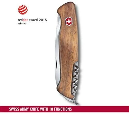 Šveicarija Victorinox Ranger 55 Wood kišeninis peilis su riešutmedžio kriaunomis