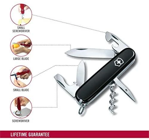 Šveicarija Victorinox Spartan juodas peilis