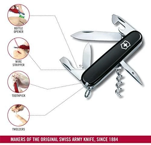 Šveicarija Victorinox Spartan juodas peilis