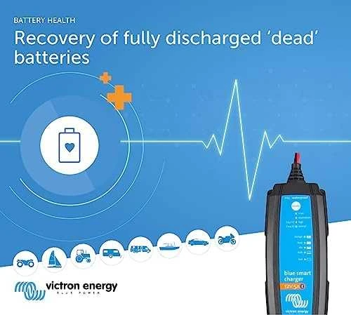 Victron Energy Mėlyna Smart IP65s įkroviklis 12V 5A + DC jungtis
