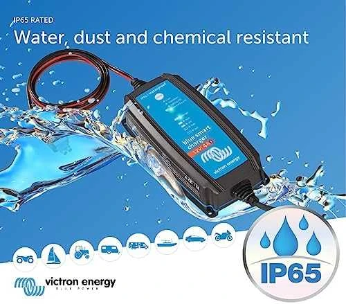 Mėlyna Victron Energy Mėlyna Smart IP65s įkroviklis 12/4(1) 230V CEE 7/17 Ret BPC120433064R