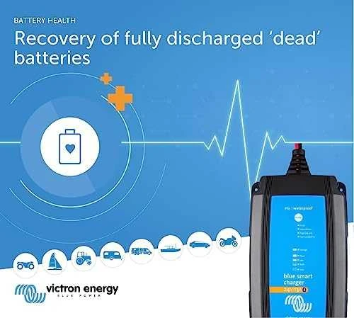 Victron Energy Mėlyna Įkroviklis Mėlyna Smart IP65 24/13 + nuolatinės srovės (DC) jungtis