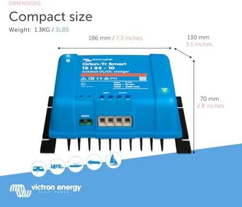 Victron Energy „Carruzzo Orion-Tr Smart 12/24-10A“ izoliuotas DC-DC įkroviklis