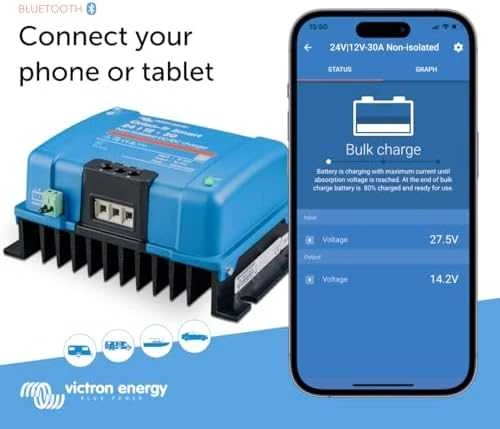 Victron Energy Orion-Tr išmanusis įkroviklis 24/12-30A (neizoliuotas DC-DC keitiklis) ORI241236140