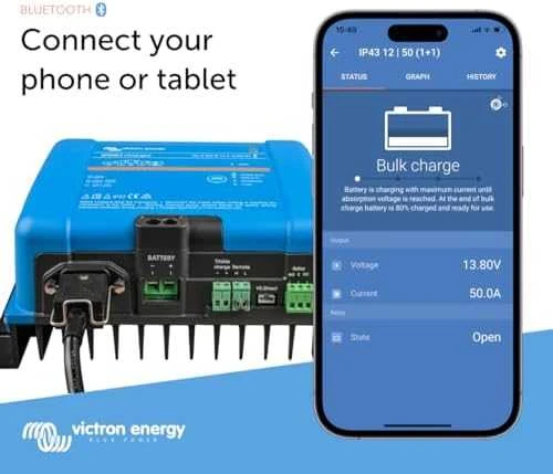Victron Energy „Phoenix Smart IP43“ įkroviklis 12/50(1+1) 120–240 V