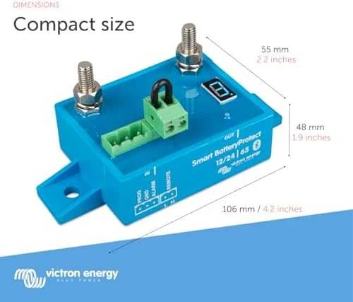Išmani akumuliatorių apsauga nuo gilaus iškrovimo Smart BatteryProtect 12/24V-65A, Victron Energy