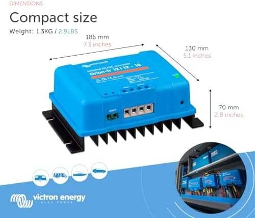 Įtampos keitiklis DC/DC 12V:12V 18A 220W Orion-Tr, galvaniškai izoliuotas, IP43, Victron Energy