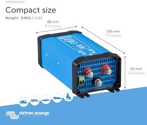 Įtampos keitiklis DC/DC 24V:12V (reguliuojama 10-15V), 70A Orion, galvaniškai ne izoliuotas, IP20, Victron Energy