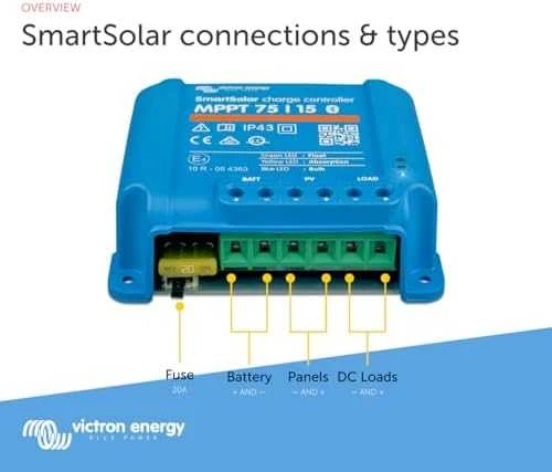 Victron Energy Saulės energijos įkrovimo valdiklis SmartSolar MPPT 75/15