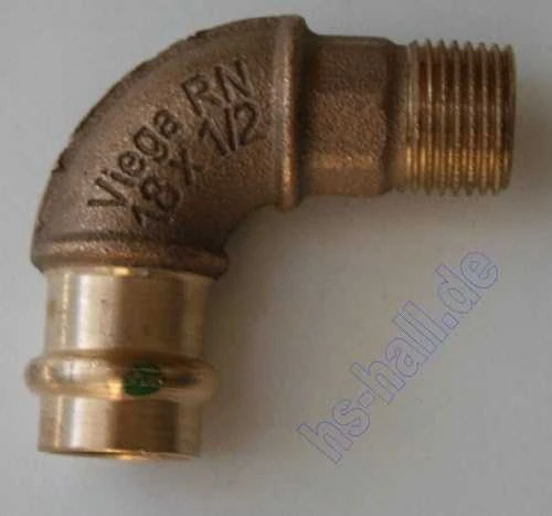 Viega 90 ° 18mm x 1 / 2 "bronza (281 205)