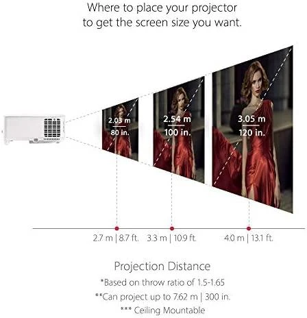 Projektorius ViewSonic 4K UHD (3840x2160), 3200AL, 12 000:1 kontrastas, SuperColor technologija, HDR/HLG, suderinama su 3D, TR1.5-1.65, 1.1x priartinimas, 27dB triukšmo lygis (Eco), 5ms įvesties delsa
