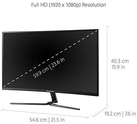 Monitorius VIEWSONIC VX2458-c-mhd (24", TFT, FullHD 1920x1080, DisplayPort, HDMI, juodos spalvos)