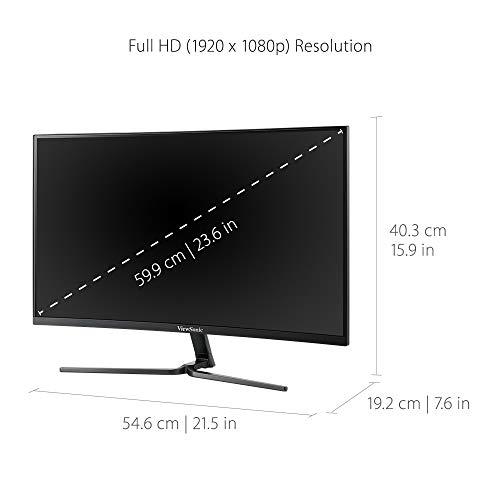 Monitorius VIEWSONIC VX2458-c-mhd (24", TFT, FullHD 1920x1080, DisplayPort, HDMI, juodos spalvos)