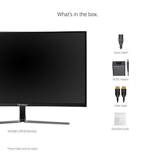 Monitorius VIEWSONIC VX2458-c-mhd (24", TFT, FullHD 1920x1080, DisplayPort, HDMI, juodos spalvos)