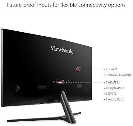 Monitorius VIEWSONIC VX2458-c-mhd (24", TFT, FullHD 1920x1080, DisplayPort, HDMI, juodos spalvos)