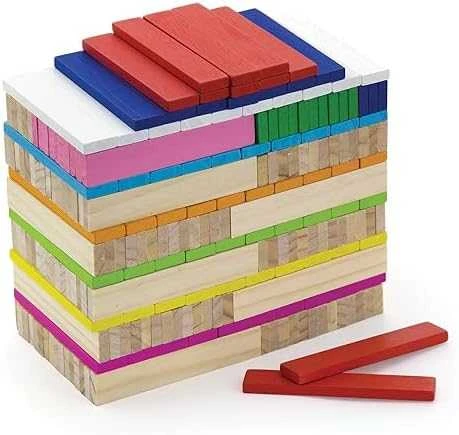 Viga Medinės Statybinės Kaladėlės Pastatai 250 vnt.
