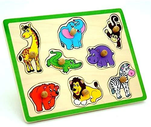 Viga Mediniai galvosūkiai gyvūnai zoologijos sodo dėlionės vigos žaislai