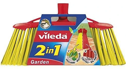 Šluota Vileda 2in1 Garden Outdoor (raudona/geltona)