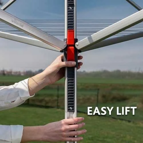Vileda Sun Lift Compact 168250 lauko drabužių džiovintuvas Juoda, Balta Aliuminis 40 m