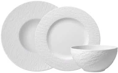 Villeroy & Boch Manufacture Rock -astiasarja, 6-osainen, valkoinen