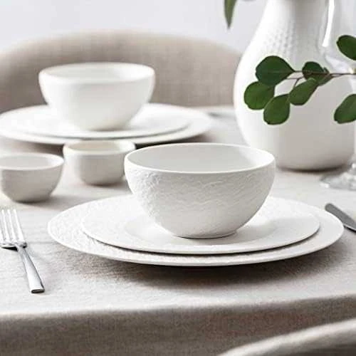 Villeroy & Boch Manufacture Rock -astiasarja, 6-osainen, valkoinen
