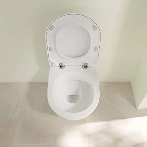 Pakabinamas klozetas Villeroy & Boch Subway 2 Direct Flush su slim Soft Close dangčiu ir CeramicPlus
