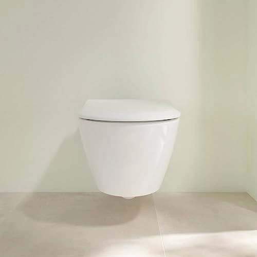 Pakabinamas klozetas Villeroy & Boch Subway 2 Direct Flush su slim Soft Close dangčiu ir CeramicPlus
