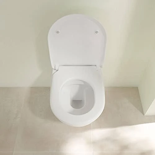 Pakabinamas klozetas Villeroy & Boch Subway 2 Direct Flush su slim Soft Close dangčiu ir CeramicPlus