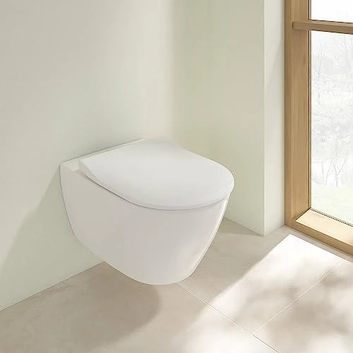 Pakabinamas klozetas Villeroy & Boch Subway 2 Direct Flush su slim Soft Close dangčiu ir CeramicPlus