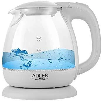 Adler | Virdulys | AD 1283G | Standartinis | 1100 W | 1 L | Plastikas/stiklas | 360° sukamasis pagrindas | Pilkas