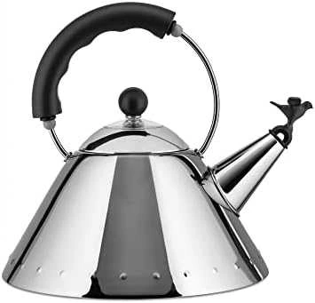 Alessi 9093 virdulys su paukščio formos švilpuku
