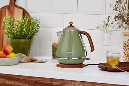 DELONGHI Icona Vintage Virdulys KBOV 2001.GR, 1,7L, 2000W, Nerūdijantis plienas, Žalias/Brown