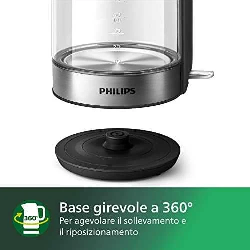 Philips Virdulys HD9339/80 2200W 1,7l, Krištolinis stiklas, šviesos būsenos indikatorius