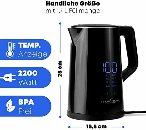 Profi Cook PROFICOOK PC-WKS 1243 lietimui jautrus elektrinis virdulys