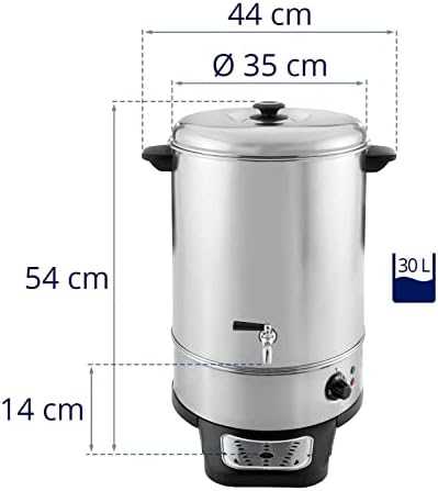 Virdulys Royal Catering Šiltesnis šildytuvas su lašinamuoju tinkleliu karštam vandeniui, nerūdijantis plienas 230V 30L