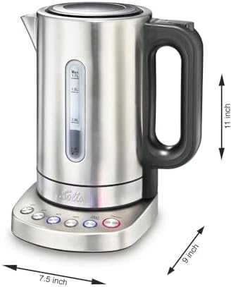 SLS Solis Vario Temp Virdulys elektrinis virdulys 1,7 L 2200 W Nerūdijančiojo plieno