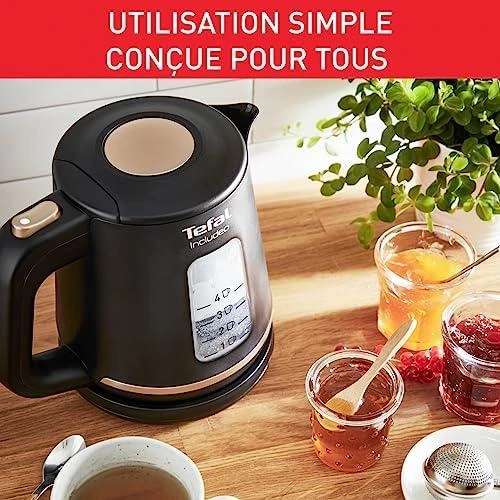 TEFAL | Virdulys | KI533811 | Electric | 2400 W | 1 L | Plastic | 360° rotational base | Juodas