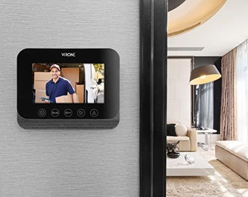 Orno Rinkinys Laisvų rankų vaizdo domofono komplektas, spalvotas, 4,3 colio LCD, su artumo pultelio skaitytuvu, juodas, ENIF RFID